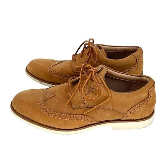 Sperry Top-Sider Light Tan Leather Wing-Tip Oxfords Men Size 9.5 M - Picture 4 of 9